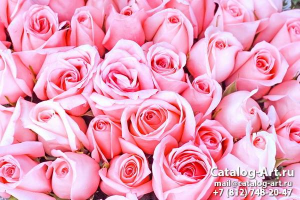 Натяжные потолки с фотопечатью - Розовые розы 27